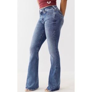 True Religion Joey Twisted Seam Low Rise Flare Y2K Jeans
